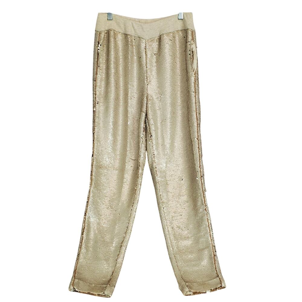 Anthropologie HEI Sequin Pants Sz S Sparkle Jogger Stretch Club Holiday Parrty